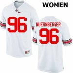 Women's Ohio State Buckeyes #96 Sean Nuernberger White Nike NCAA College Football Jersey Official SDV4644CP
